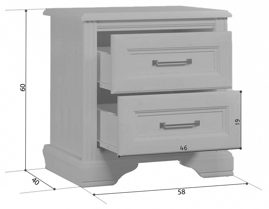Тумбочка Стилиус KOM2S