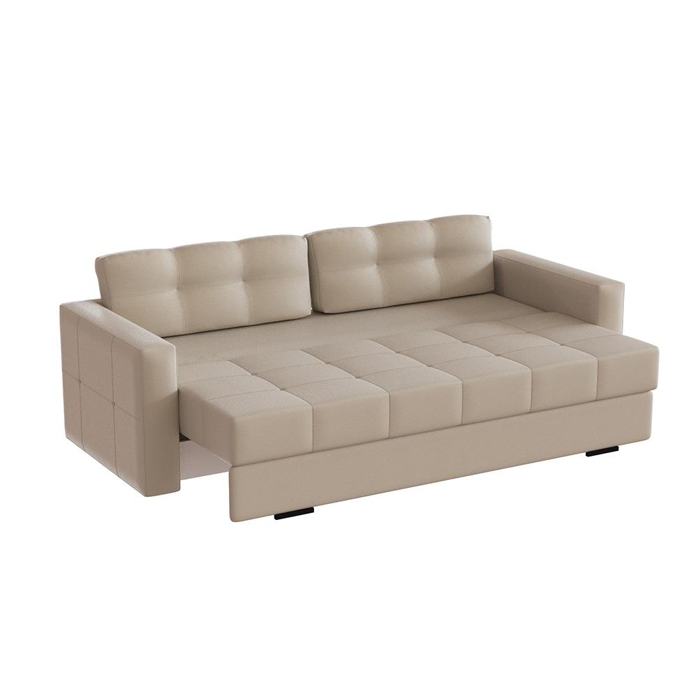 Диван раскладной Брэй, Экокожа бежевый