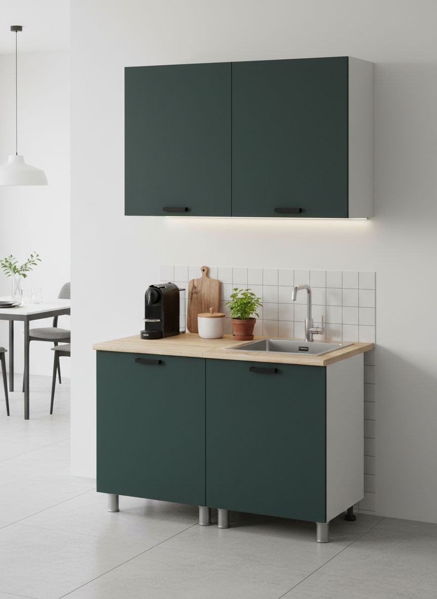 МК Аленушка 1,2м Лаванда Изумруд,скоба черный,сонома