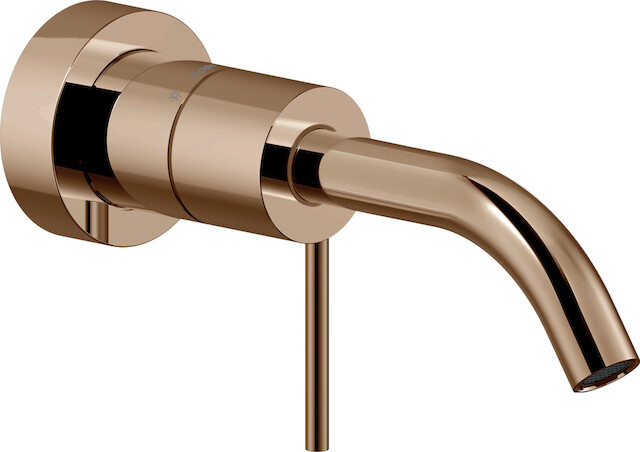 VE125199/1RCP VELIS смеситель для раковины настенный, 1 отв. (внешняя часть), красное золото
