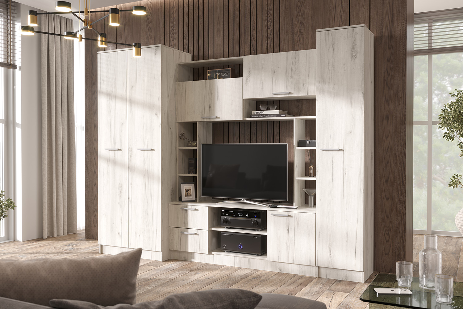 Гостиная Флора, Дуб крафт белый