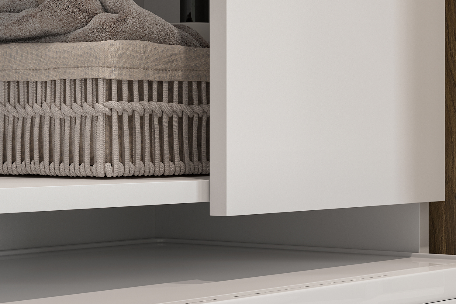 Пенал 640 с нишей для стиральной машины, Белый