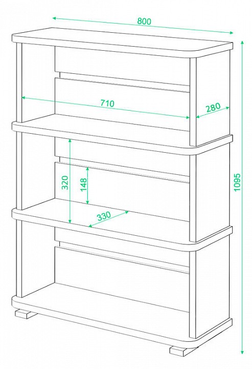 Стеллаж Домино СБ-25/3 Стеллаж Домино СБ-25/3