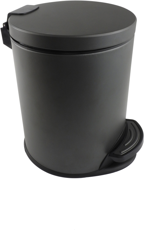 AQ4016MB ВЕГА корзина для мусора с педалью 5л, матовый черный