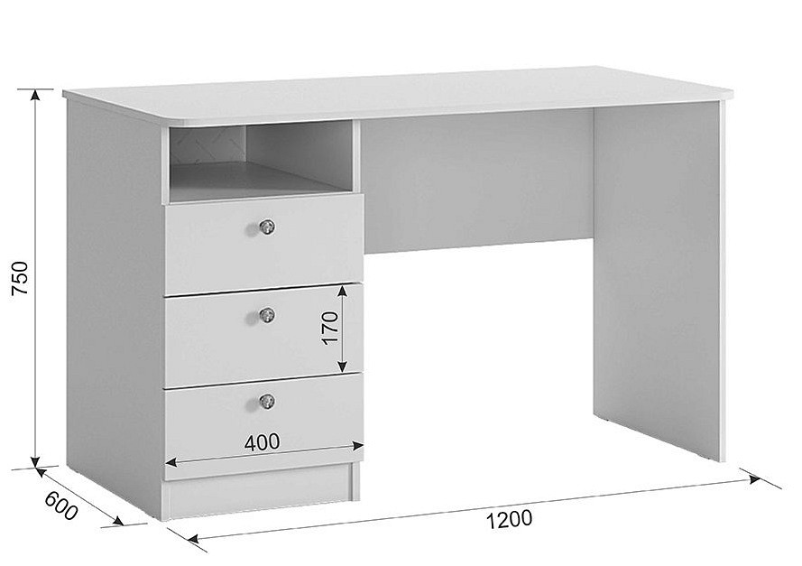 Стол письменный Гламур MDG-005