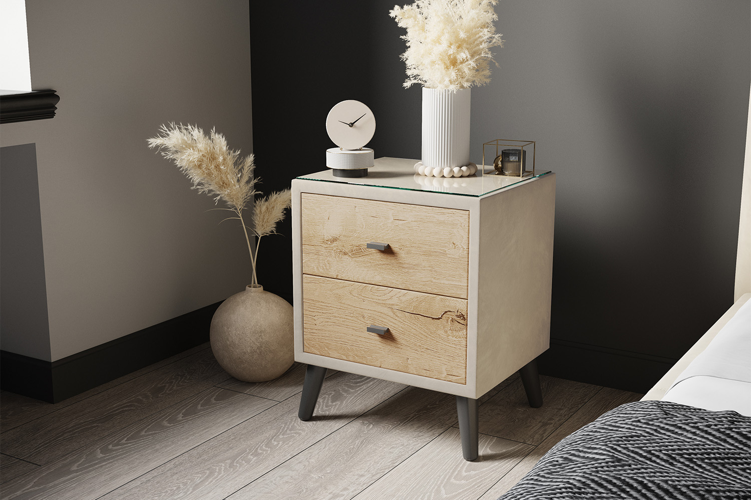 Тумба прикроватная Ланс, Бежевый Тумба прикроватная Ланс, Бежевый