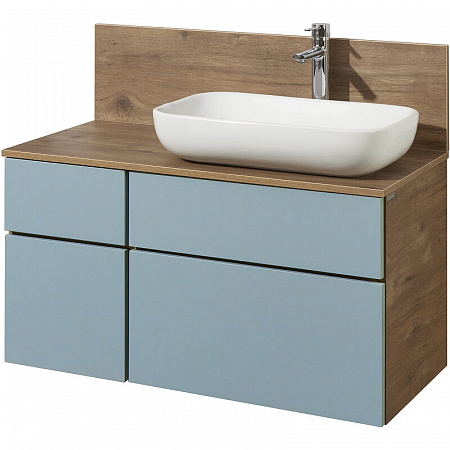 1A2441K0MIX30 Набор: 1A244101MIX30 Тумба-умывальник Мишель 100 Дуб Рустикальный/Фьорд / 1AX169WBXX000 Раковина Инфинити 60