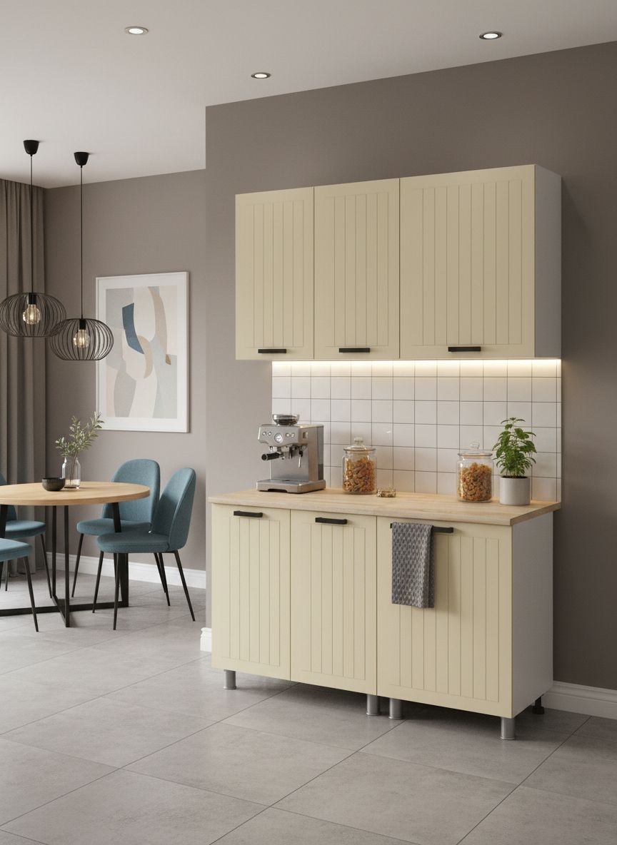 МК Аленушка 1,4м  Орхидея Крем,скоба черный,сонома