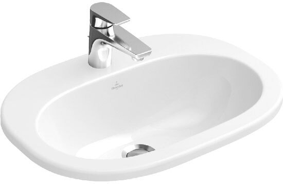 4161 5601 O.NOVO Раковина 560х405, встраиваемая, с отверстием под смеситель, с переливом, Альпийский белый 4161 5601 O.NOVO Раковина 560х405, встраиваемая, с отверстием под смеситель, с переливом, Альпийский белый