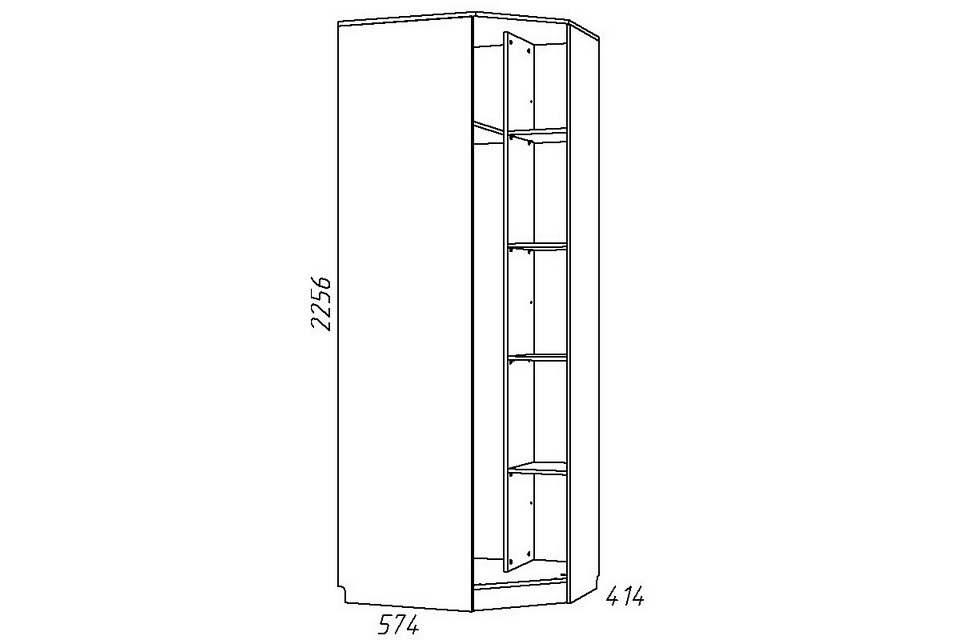 Шкаф платяной Акварель НМ 013.04-02 М