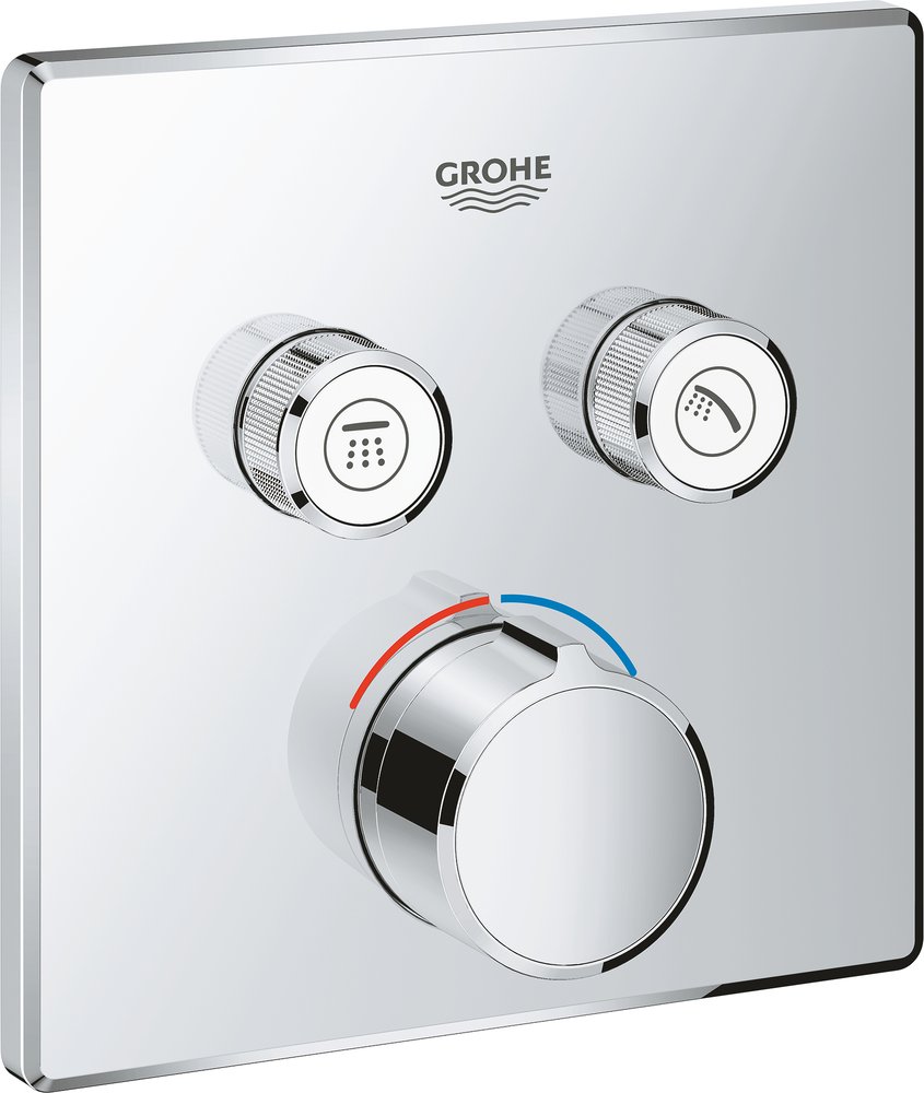 29148000 Grohtherm SmartControl Внешняя часть смесителя на 2 выхода, хром 29148000 Grohtherm SmartControl Внешняя часть смесителя на 2 выхода, хром