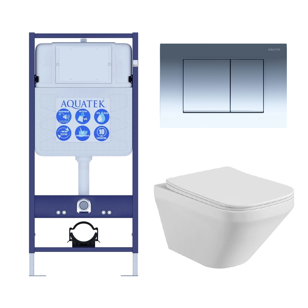 Set AQUATEK ЛИРА (рама AQUATEK Standard INS-0000012 с звукоиз.прокладкой+крепеж KKI-0000002+кнопкаKDI-0000010+унитаз ЛИРА AQ1155-00 с крышкой-сиденьем Set AQUATEK ЛИРА (рама AQUATEK Standard INS-0000012 с звукоиз.прокладкой+крепеж KKI-0000002+кнопкаKDI-0000010+унитаз ЛИРА AQ1155-00 с крышкой-сиденьем