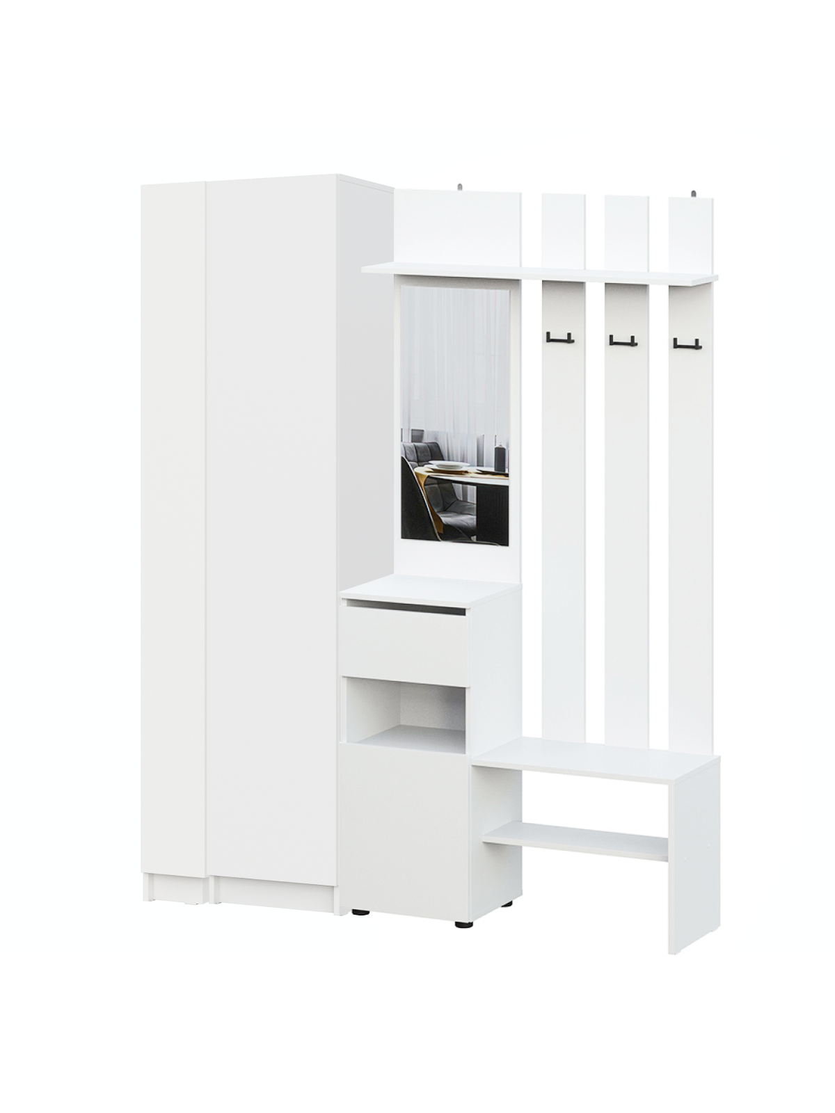 Прихожая Бали, Белый. Комплект 2