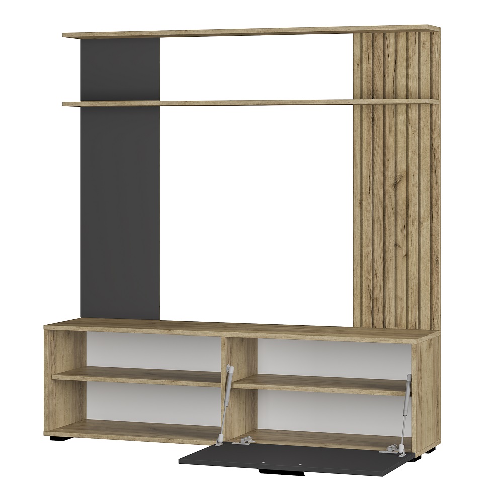 Стенка в гостиную Мишель 1 ГС-05, Крафт;графит