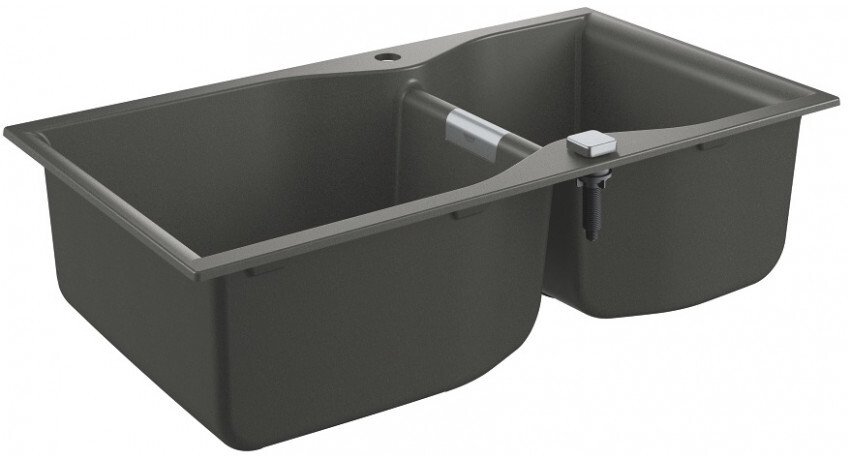 31658AT0 K700 Мойка с 2 чашами, 900 x 500 мм, серый гранит
