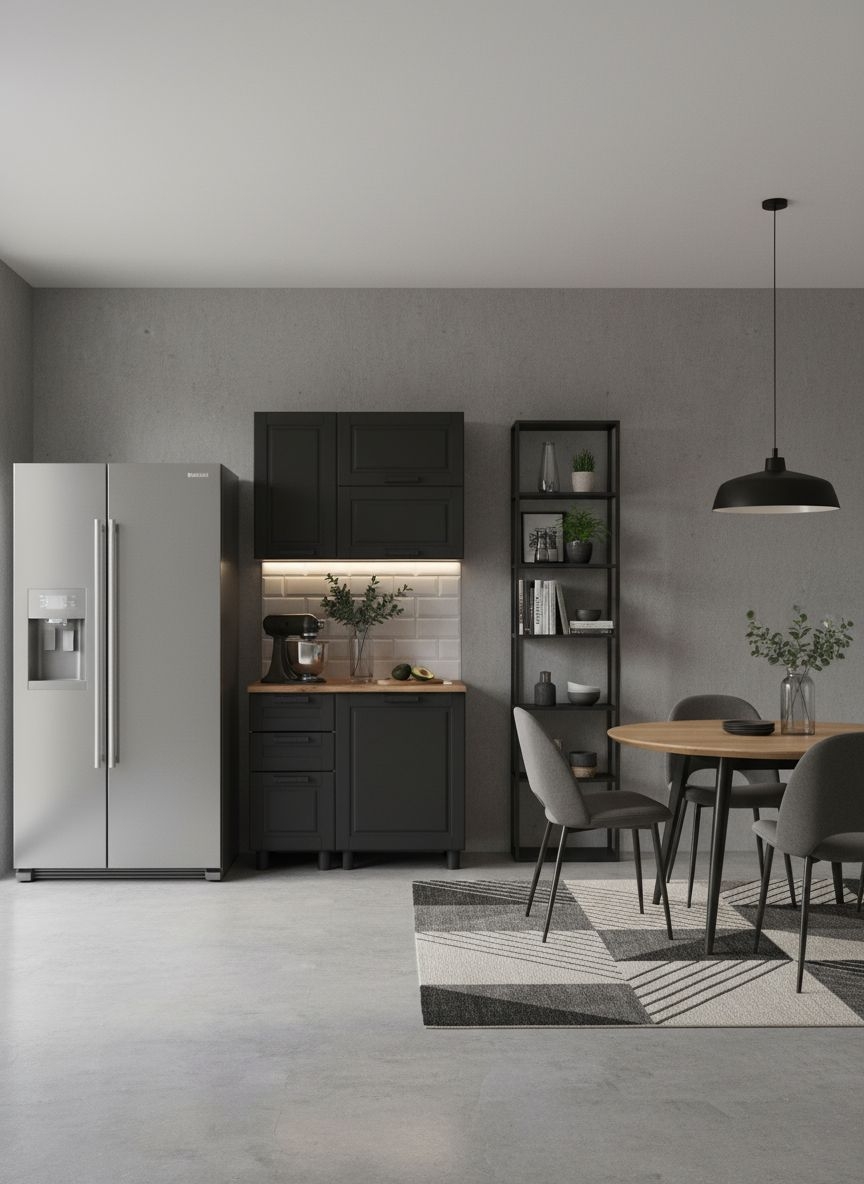 МК Аленушка 1 м с 3 ящ. Астра Сталь,скоба черный,сонома