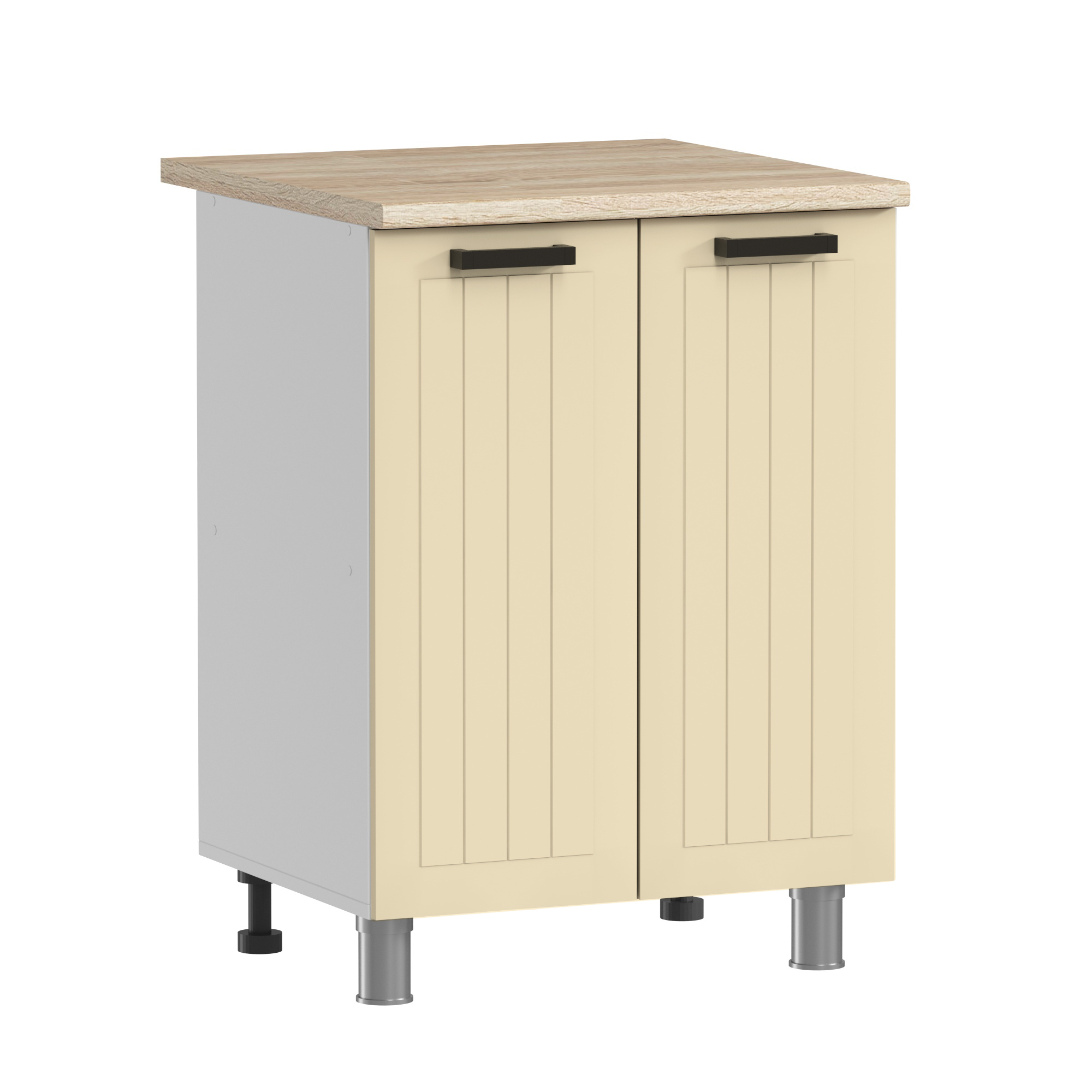 МК Аленушка Н 600 Орхидея Крем, скоба антрацит (со столешницей)