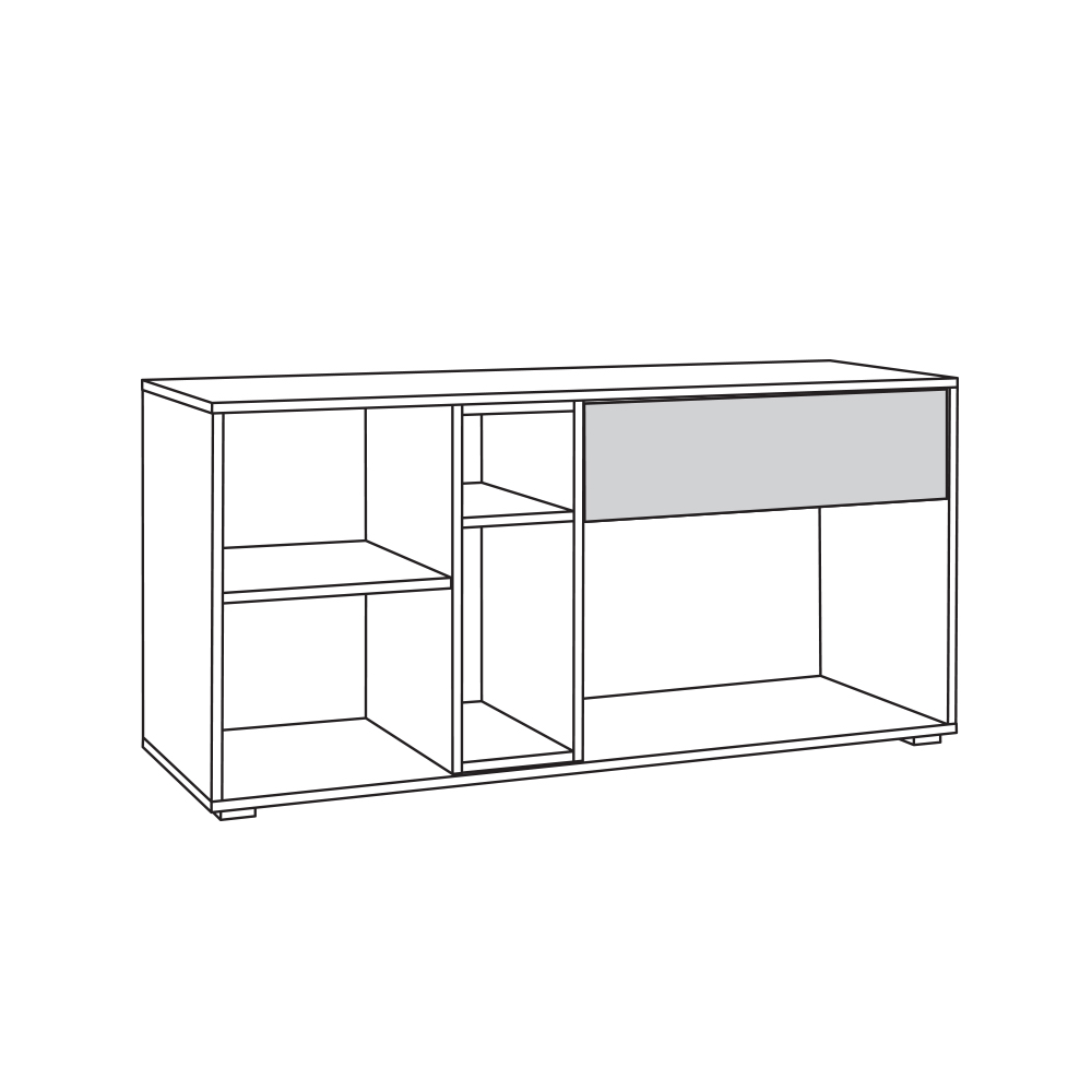 Тумба Бэль 10.91, Белая; Дуб Золотой