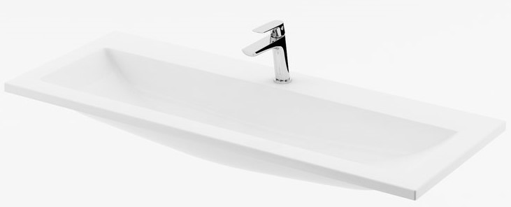 Умывальник Clear 800 белый с отверстиями