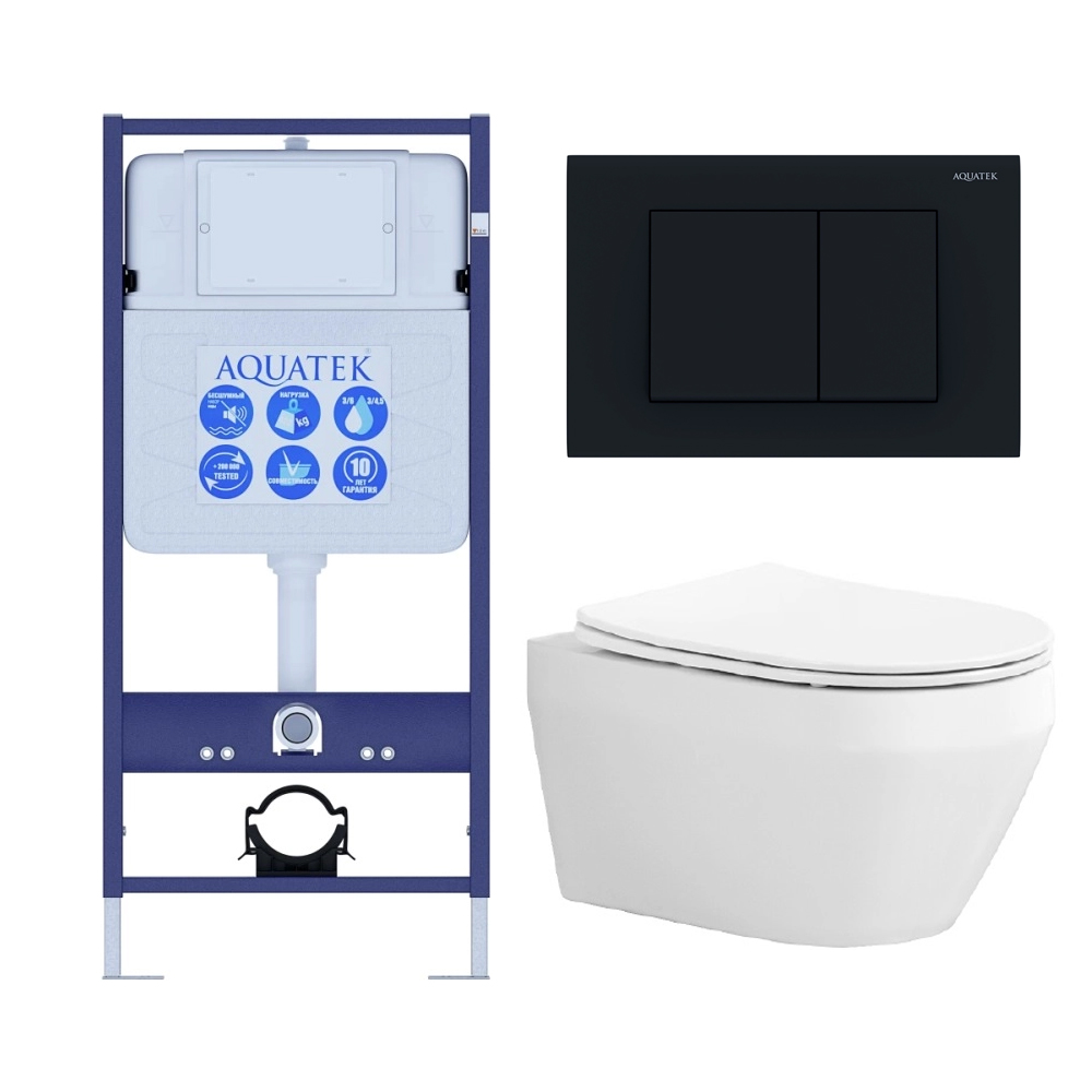 Set AQUATEK ЛЕЯ (рама AQUATEK Standard INS-0000012 с звукоиз.прокладкой+крепеж KKI-0000002+кнопкаKDI-0000012+унитаз ЛЕЯ AQ1199-00 с крышкой-сиденьем Set AQUATEK ЛЕЯ (рама AQUATEK Standard INS-0000012 с звукоиз.прокладкой+крепеж KKI-0000002+кнопкаKDI-0000012+унитаз ЛЕЯ AQ1199-00 с крышкой-сиденьем