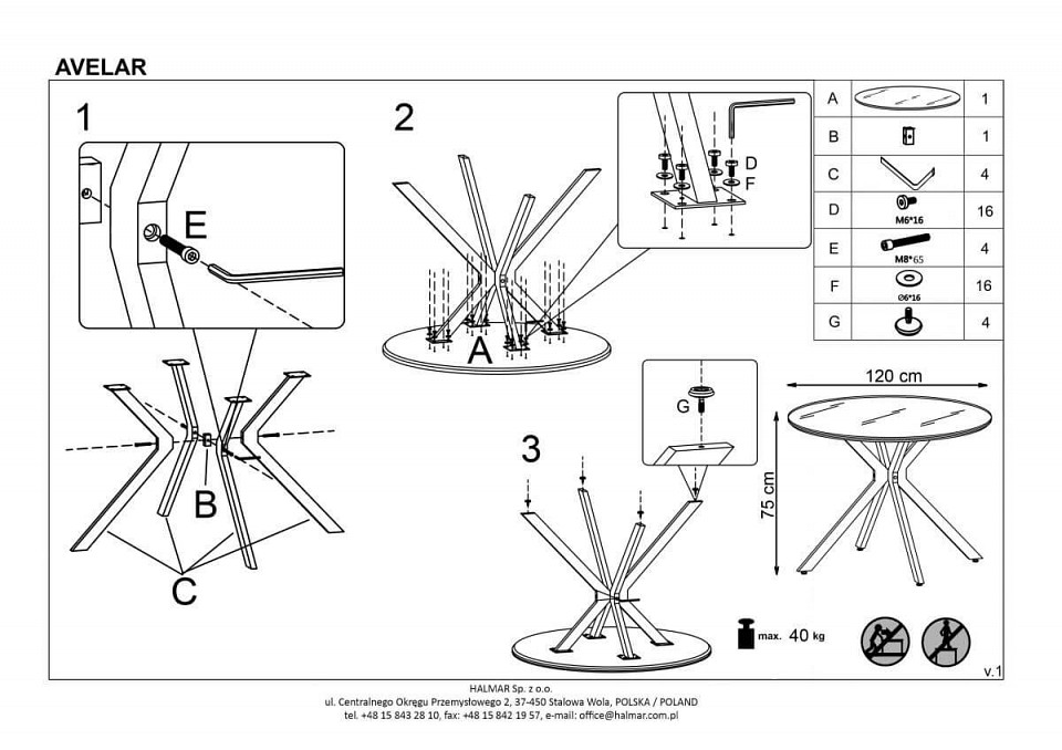 Стол обеденный Avelar