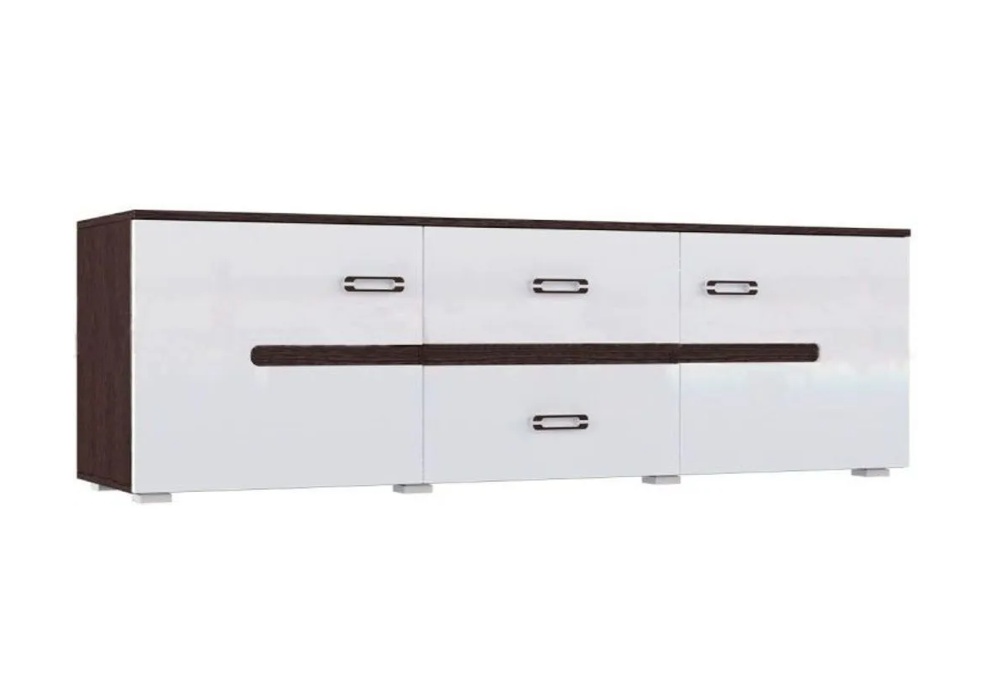 ТВ-тумба Ким белый глянец / венге