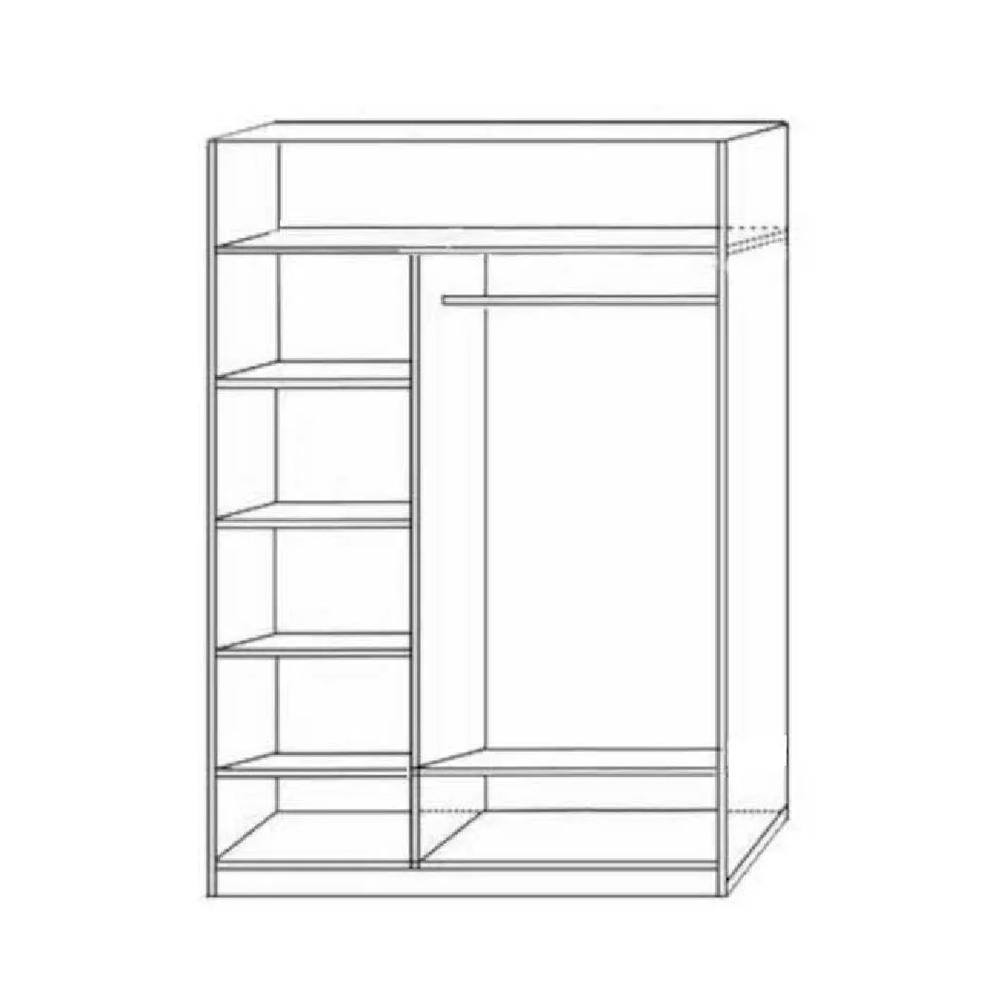 Шкаф-купе Тринити 4 1,35 м, Сандал светлый