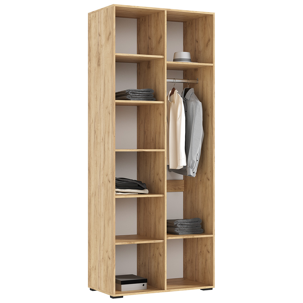 Шкаф двухстворчатый Флэш (900), Браш Графит, Дуб крафт