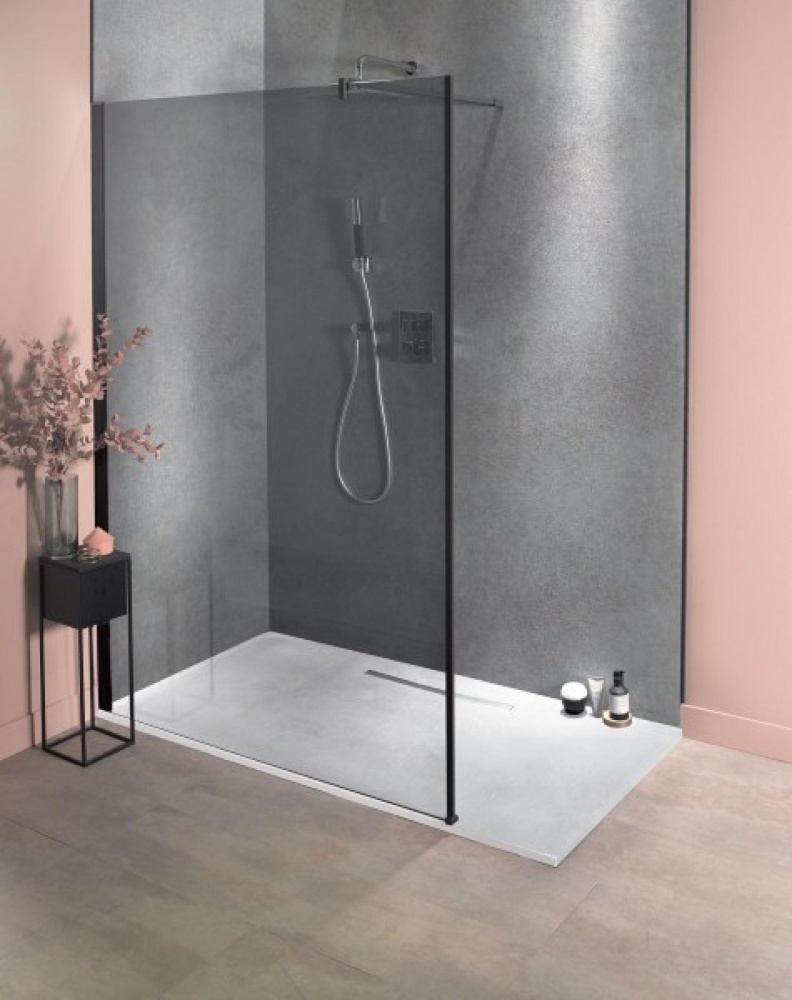 E22W140-BLV CONTRA CONTRA отдельностоящее душевое ограждение 140 см, черный профиль