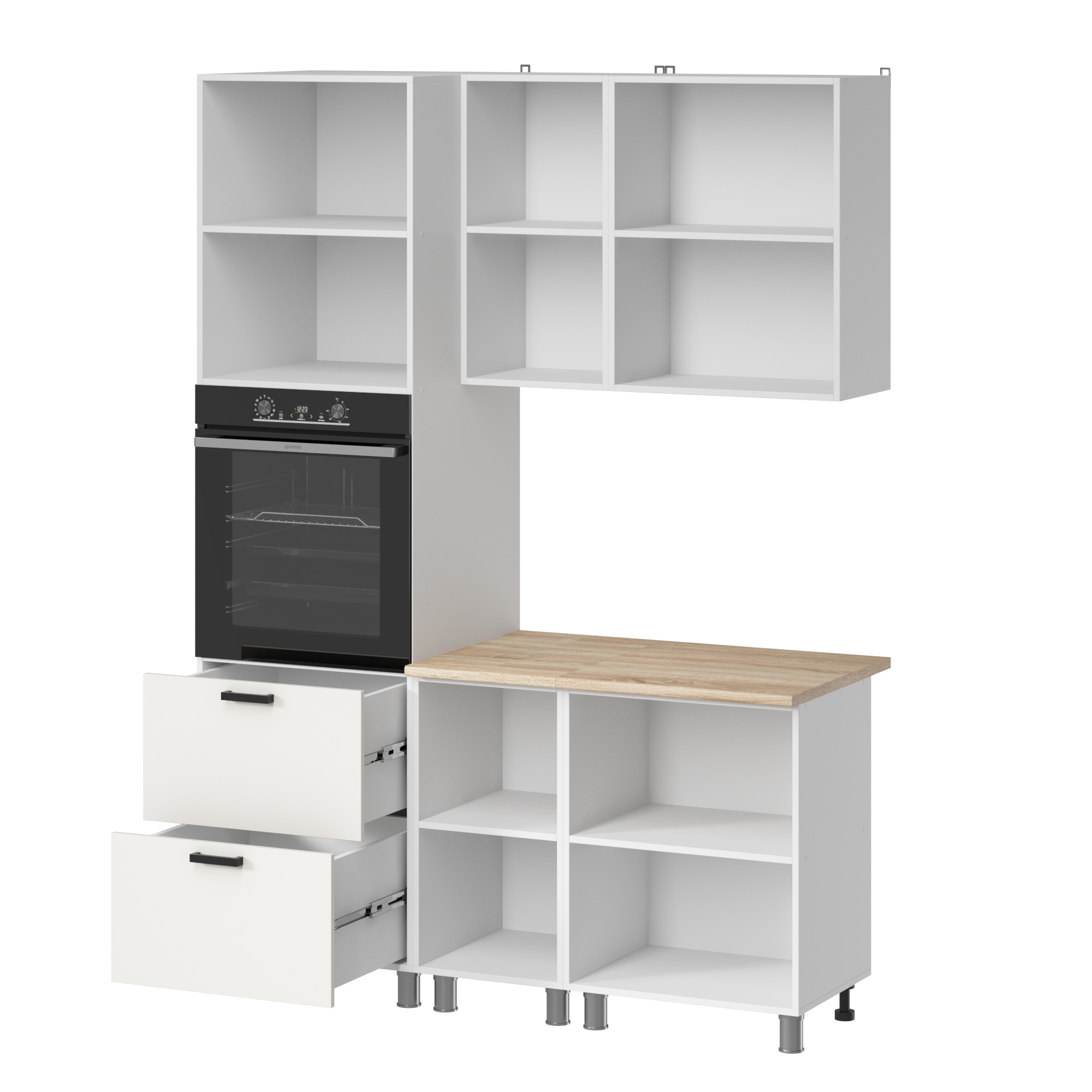 МК Аленушка 1,6м ПД Лаванда Молочный,скоба черный,сонома