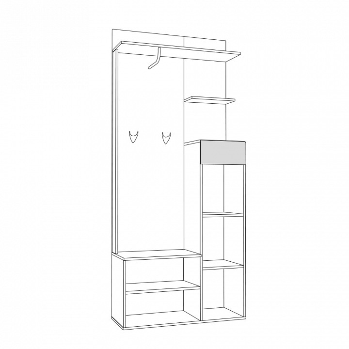 Стенка для прихожей Лайн 10.16