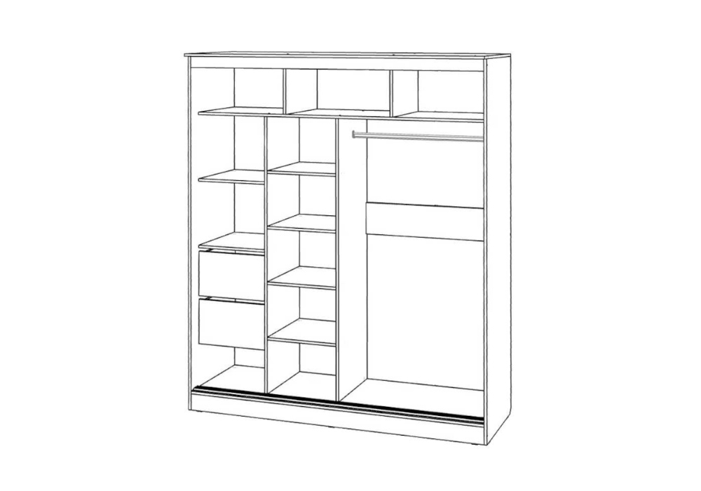 Шкаф-купе Элегант-3 венге