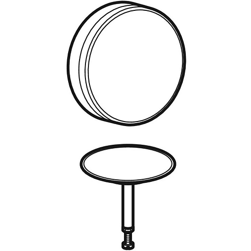 150.300.KJ.1 Декоративный комплект Geberit d52, для слива-перелива для ванн с поворотным механизмом. белый, глянцевый хром