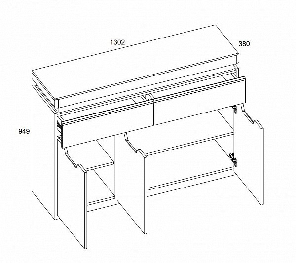 Тумба Torino 3D2S Тумба Torino 3D2S