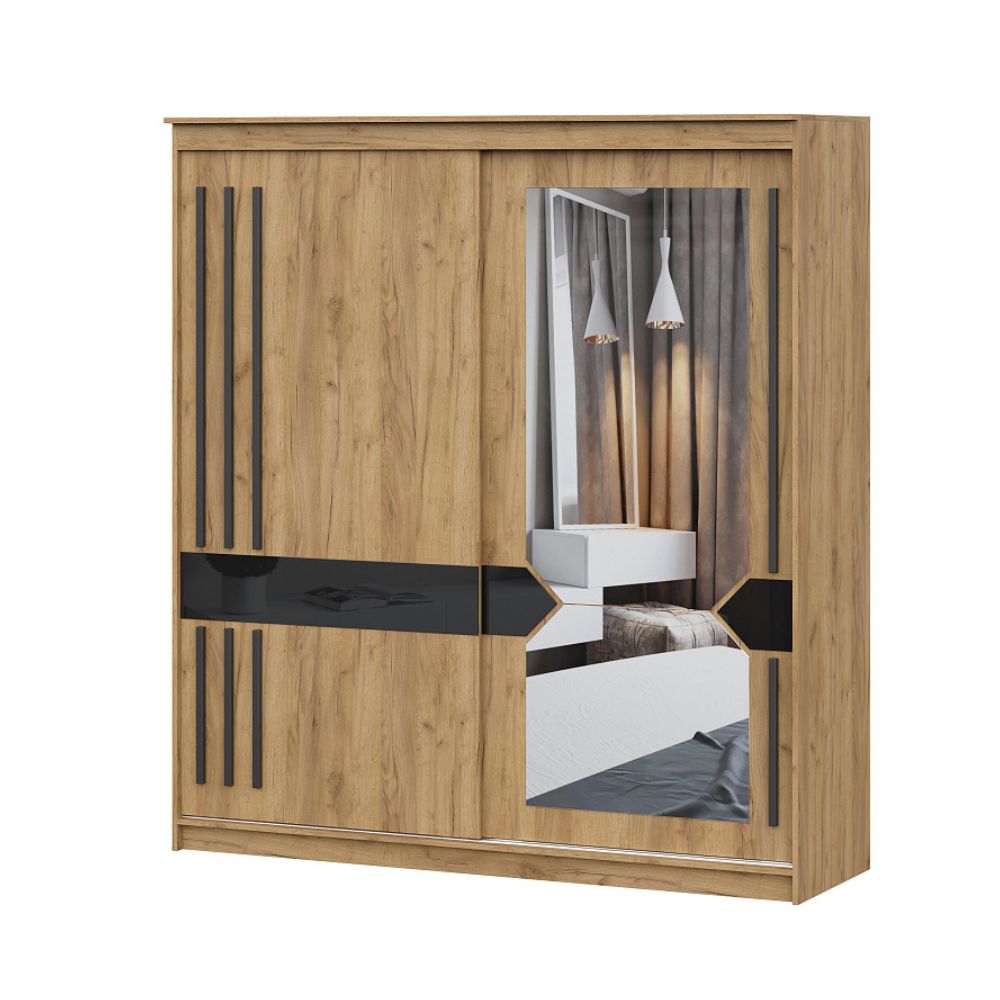 Шкаф-купе №25 2.0 м, дуб золотой