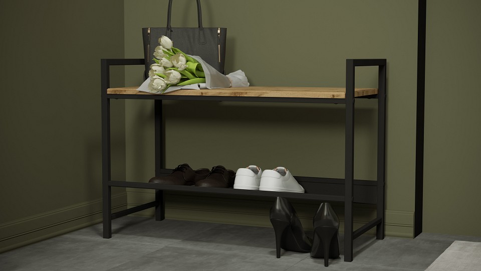 Банкетка-стеллаж для обуви Хигс СКП01