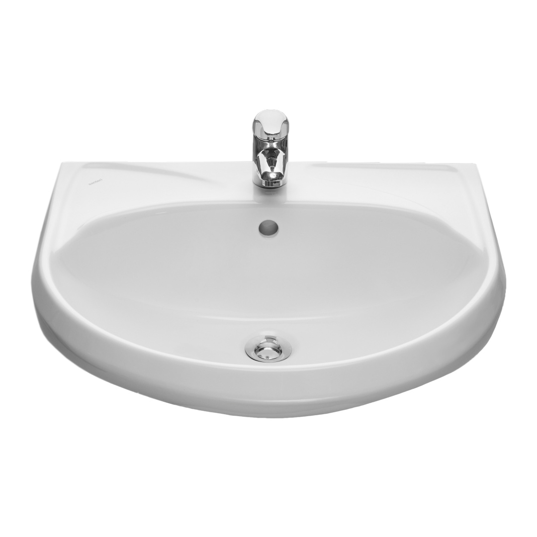 131118S0011B0 Умывальник Вест с переливом белый (требуются кронштейны) 470х575