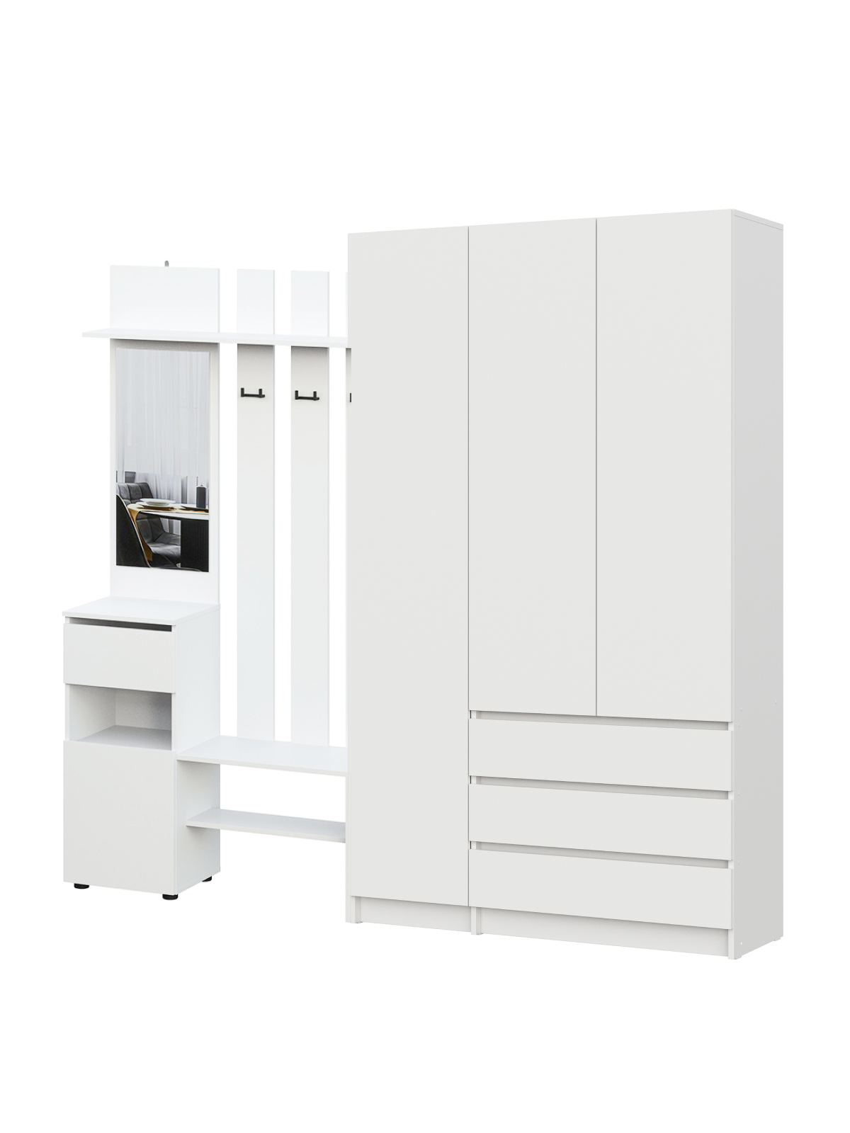 Прихожая Бали, Белый. Комплект 7