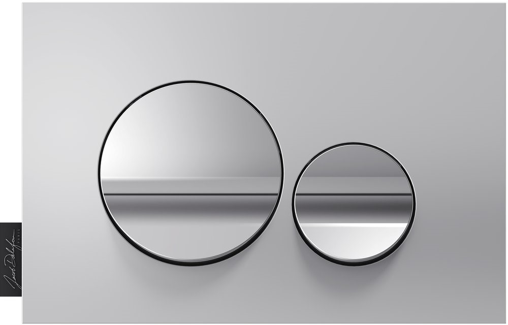 E20859-CP-MTC Панель смыва круглый дизайн мат хром и глянц хром E20859-CP-MTC Панель смыва круглый дизайн мат хром и глянц хром