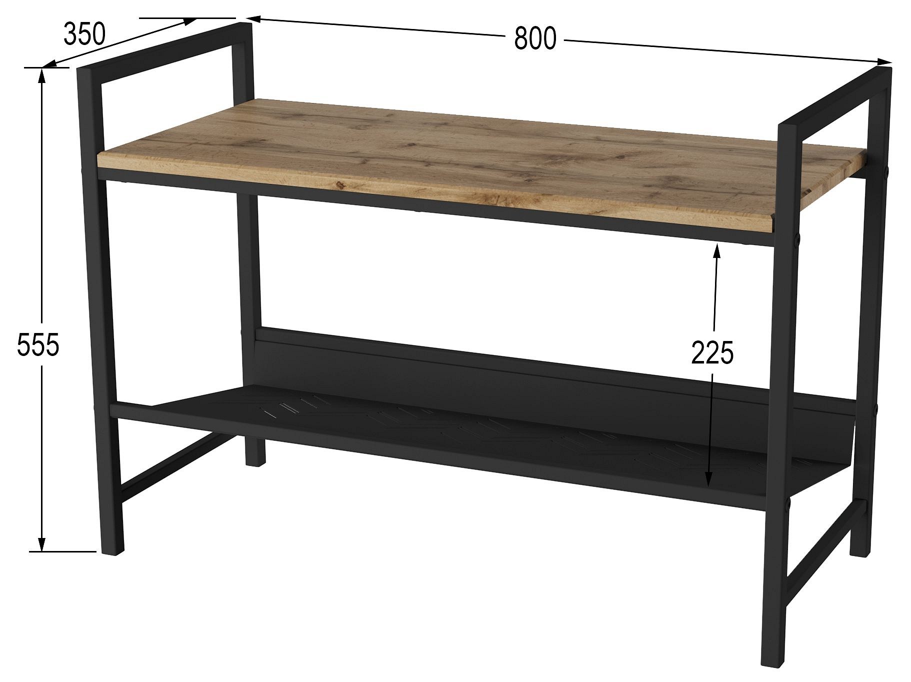 Банкетка-стеллаж для обуви Хигс СКП01