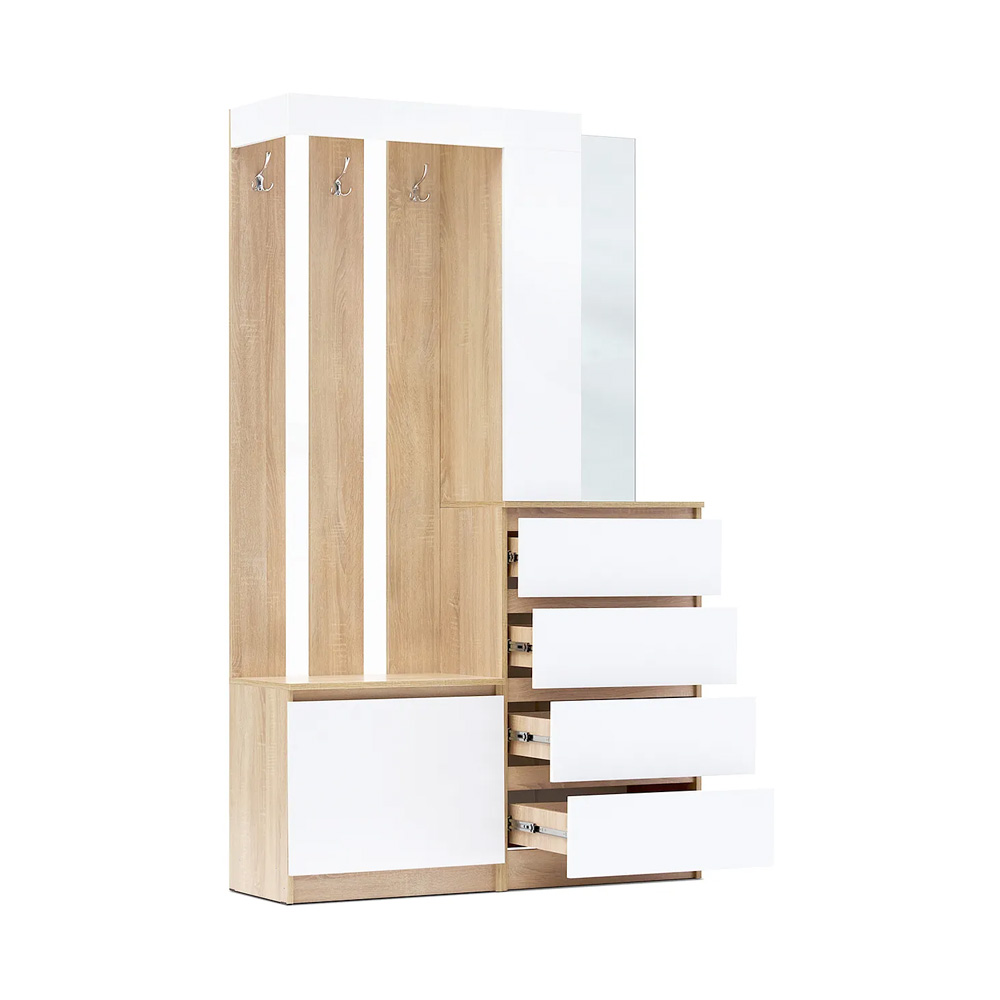 Прихожая Челси, Белый глянец холодный, Дуб сонома