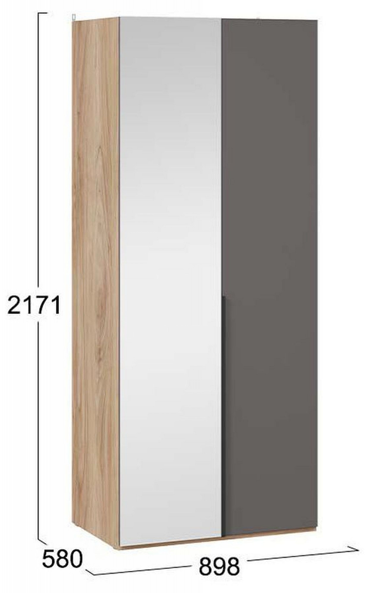 Шкаф платяной Порто СМ-393.07.005