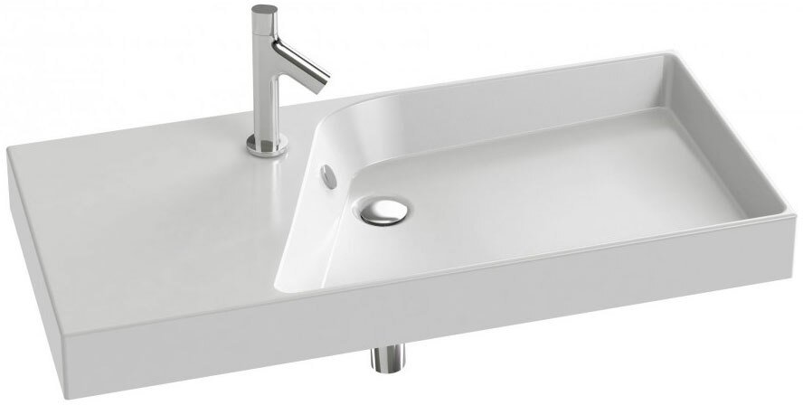 RYTHMIK EXN112-Z-00 Подвесная раковина-столешница, гладкая нижняя поверхность, 100*46