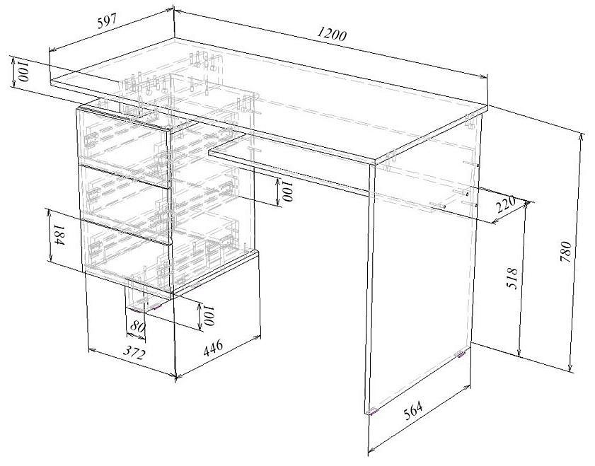 Стол письменный Ренцо-2