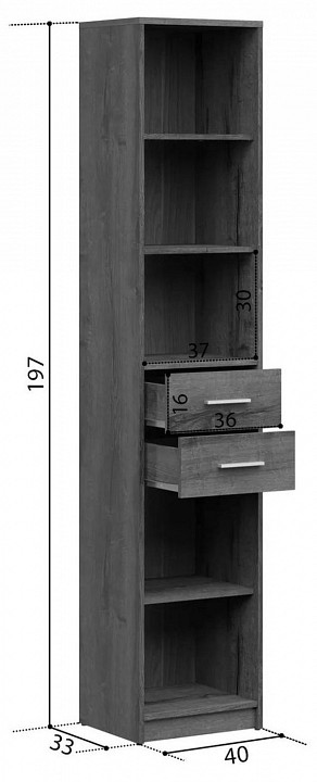 Стеллаж комбинированный Непо REG2S-40
