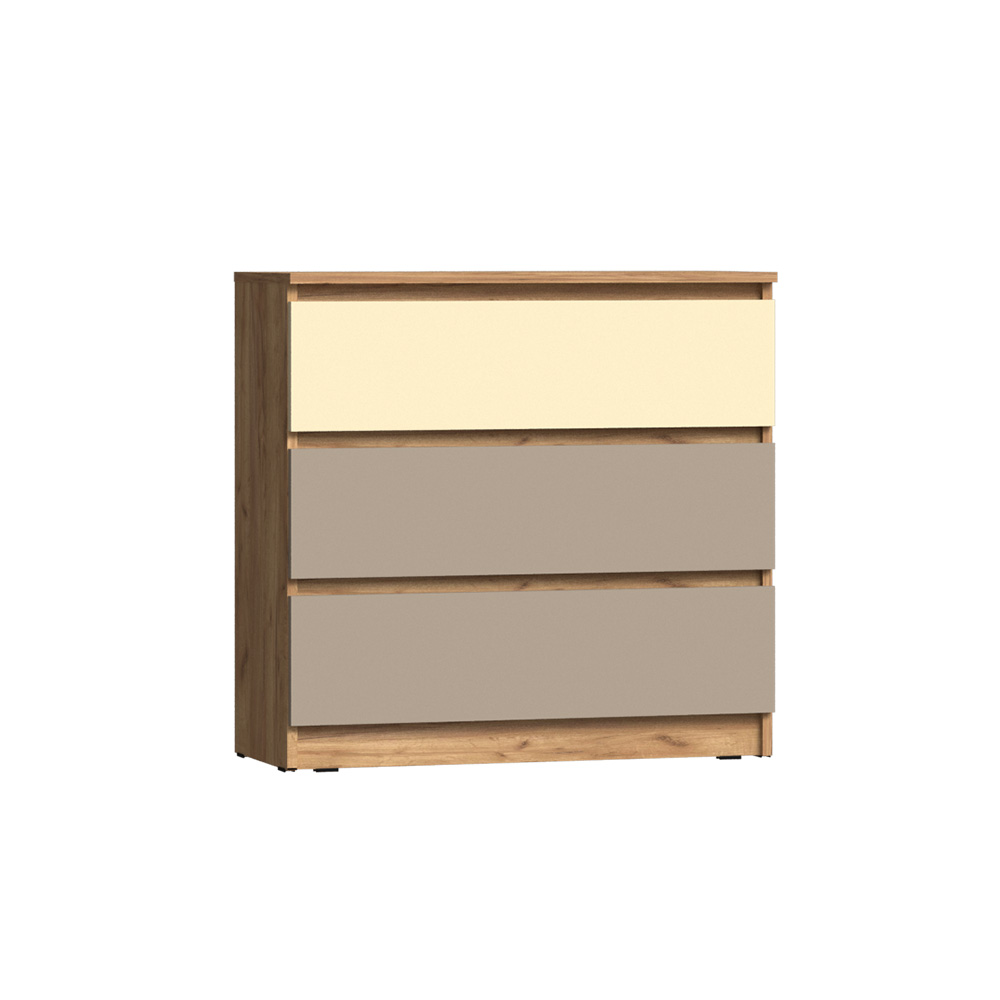 Комод Челси Color (800), Слоновая кость, Глиняный серый, Дуб крафт