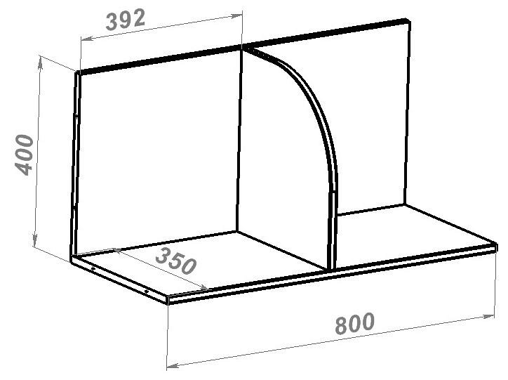 Полка навесная СМД.13
