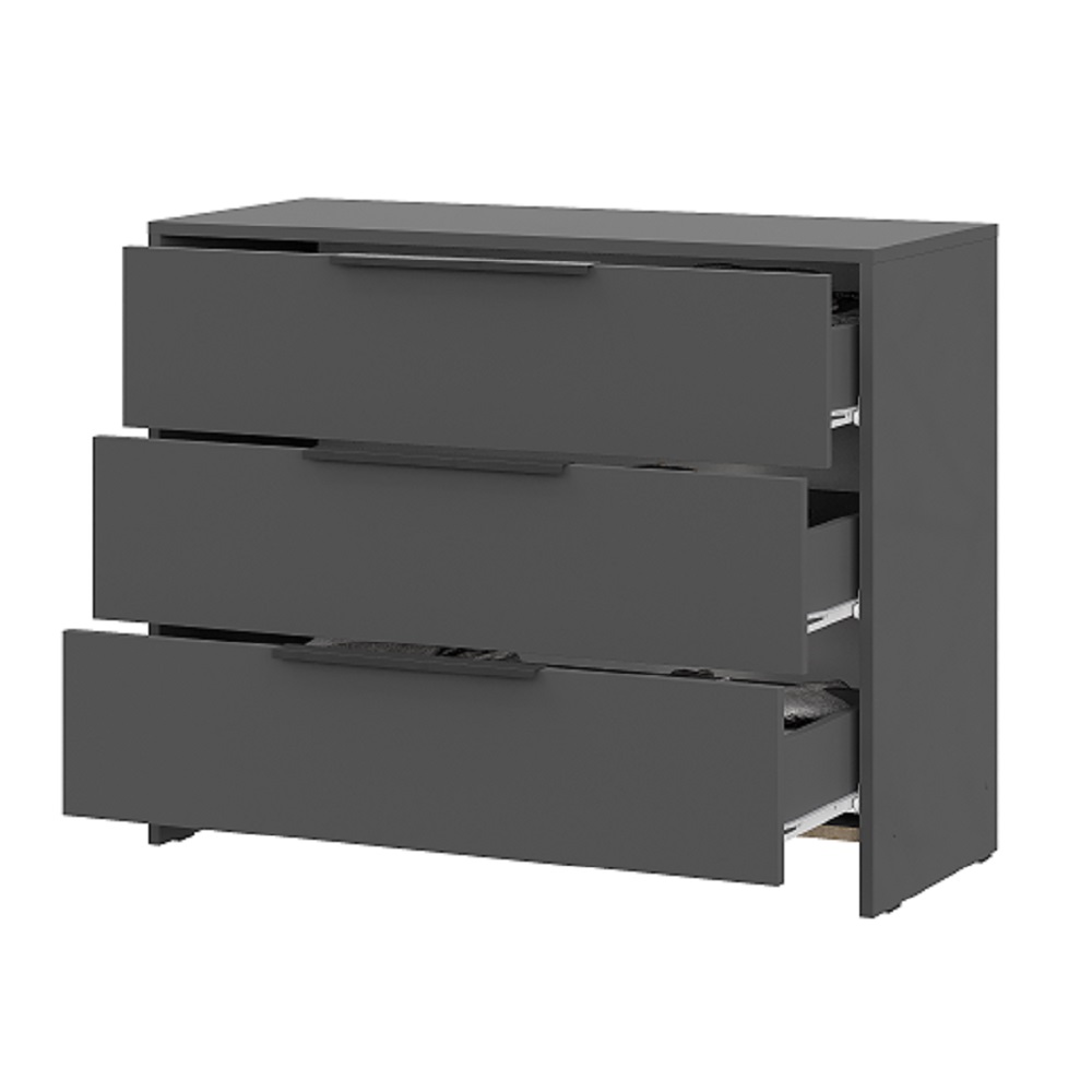 Комод 3 ящика Камелия 1, Графит
