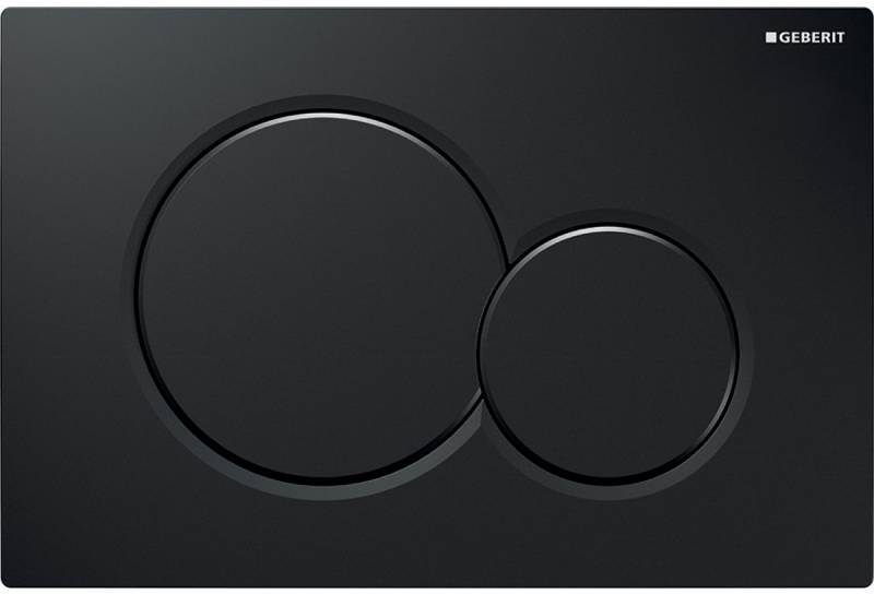 115.770.DW.5 Смывная клавиша Geberit Sigma01 для двойного смыва к 111.300/350/361/362/380/390/796, Черный глянцевый