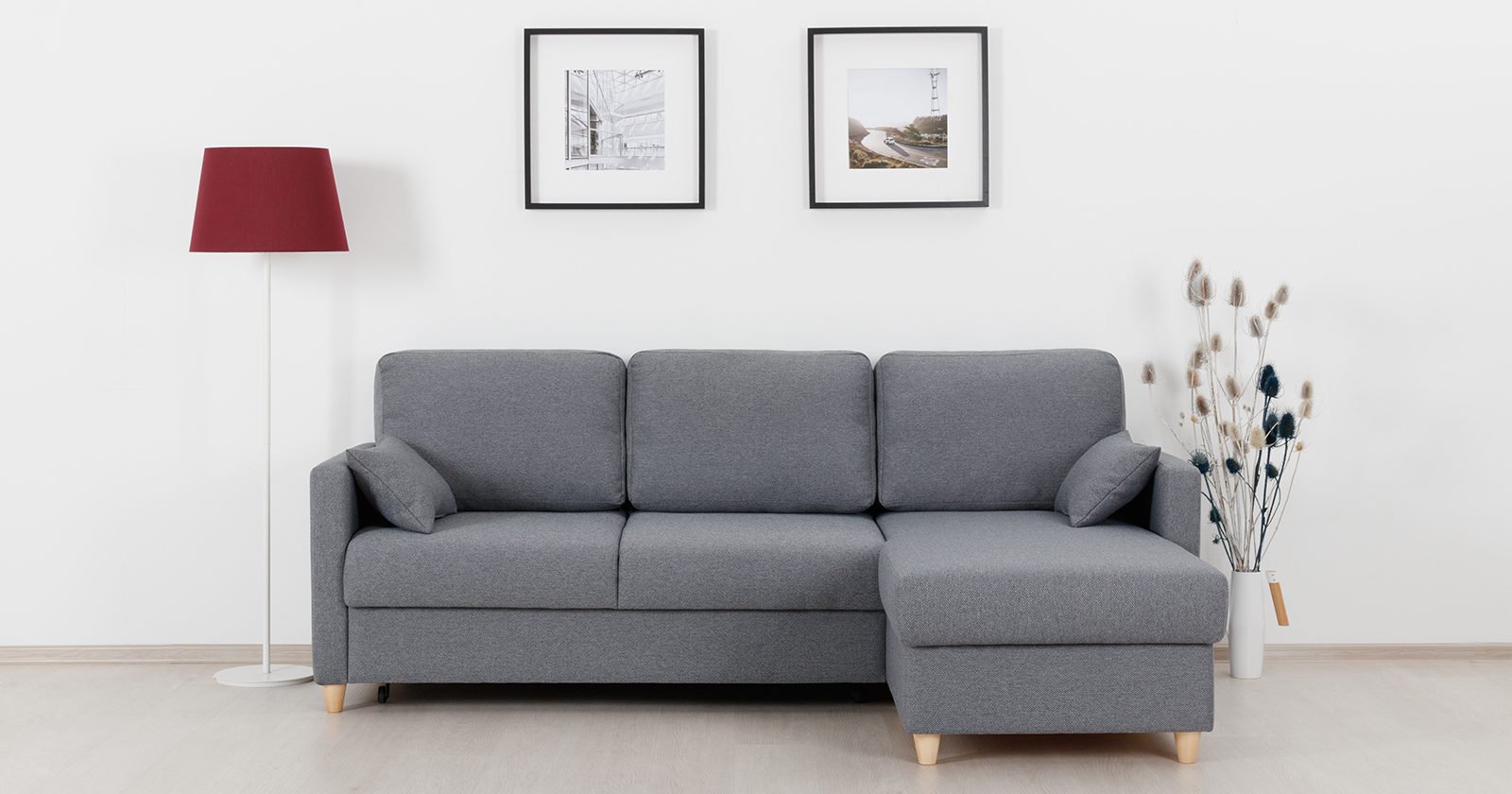 Диван кровать угловой Дилан, Серый